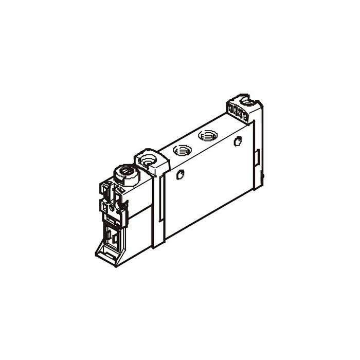 Tubular valve G1/4, three-position five-way valve external pilot, medium drain type, valve width 18 mm, FV-L18-P53E-ZT-G14, 574441