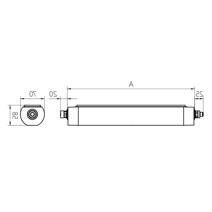 Power 26W, size A= 1070mm x 70mm, MQAL-42-LDD, A70381